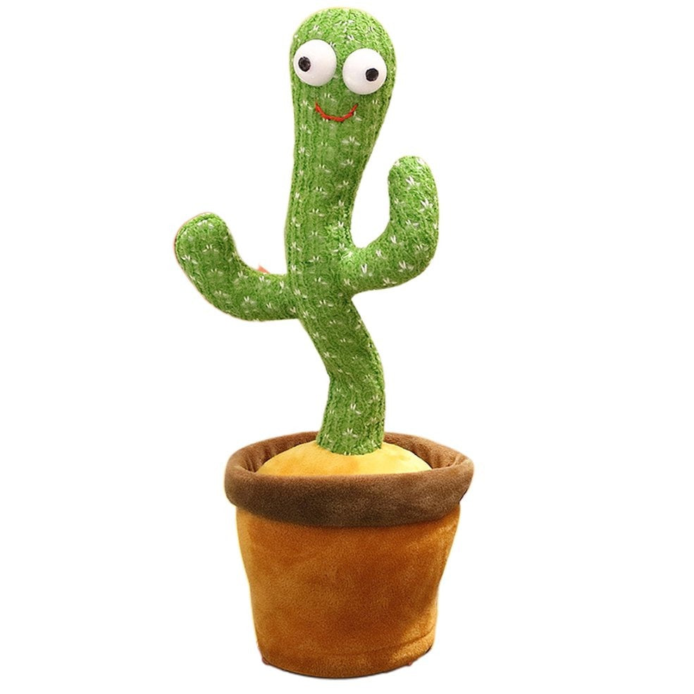 Dancing & Talking Cactus Toy – Singing, Dancing & Voice Repeating Plush Toy with LED Lights for Kids